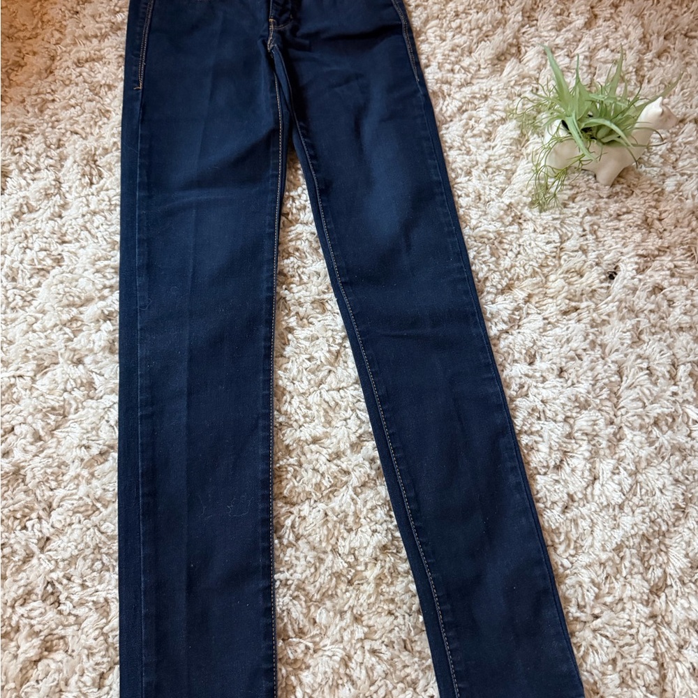 Levi's Women's Dark Blue cute solid stitching Skinny Jeans - Picture 4 of 8